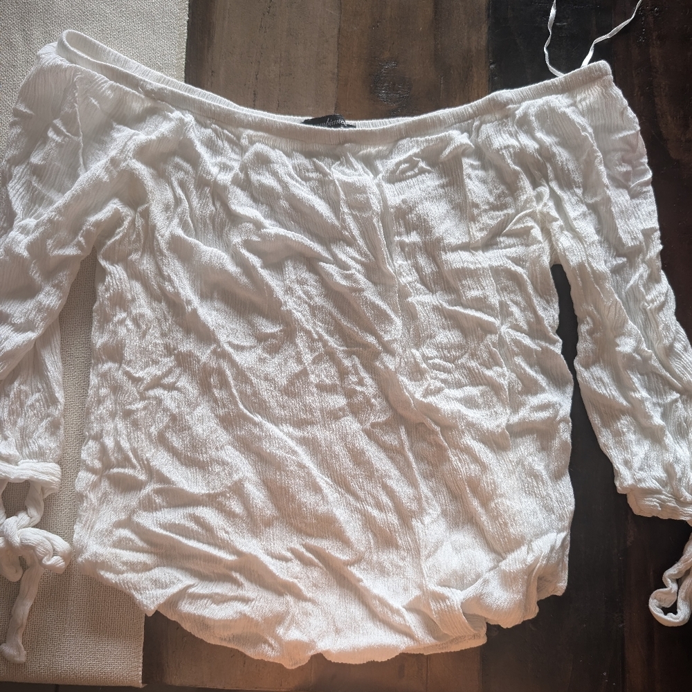 White off shoulder loose top